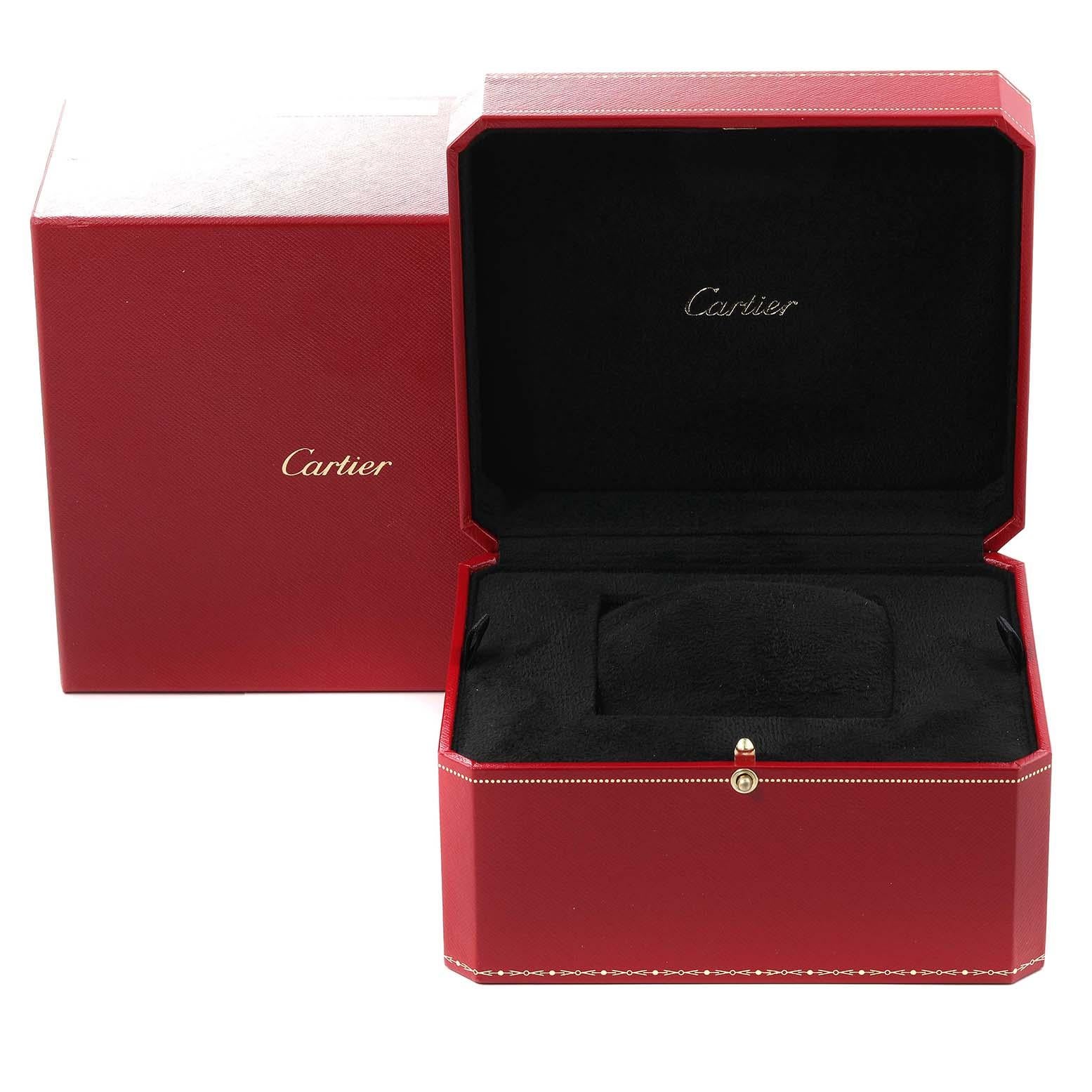 Montre homme Cartier Tortue or blanc lunette diamants WA504351 en vente 5