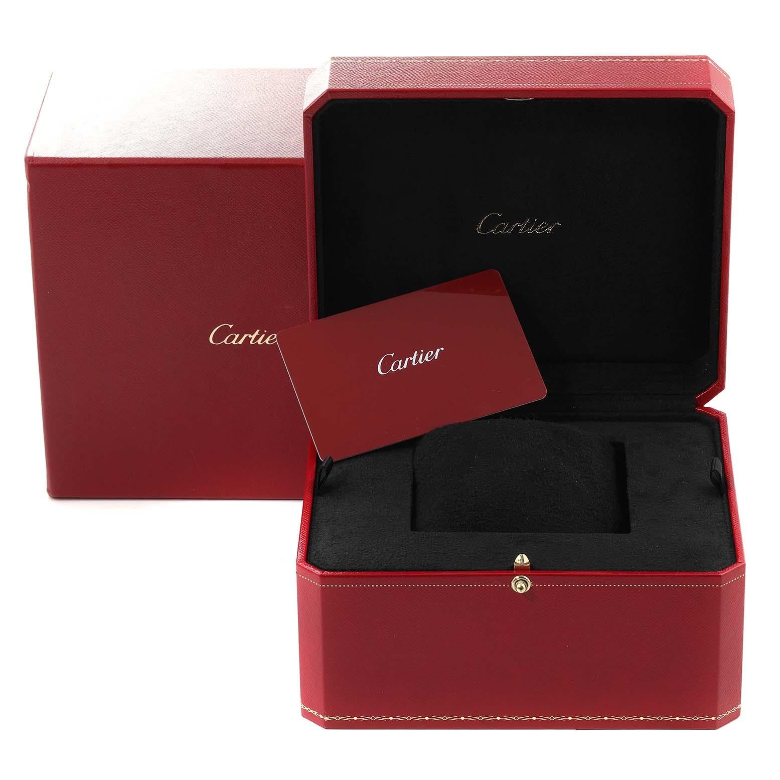 Cartier Montre Tortue en or blanc et diamants pour femmes WA501007 avec carte boîte en vente 3