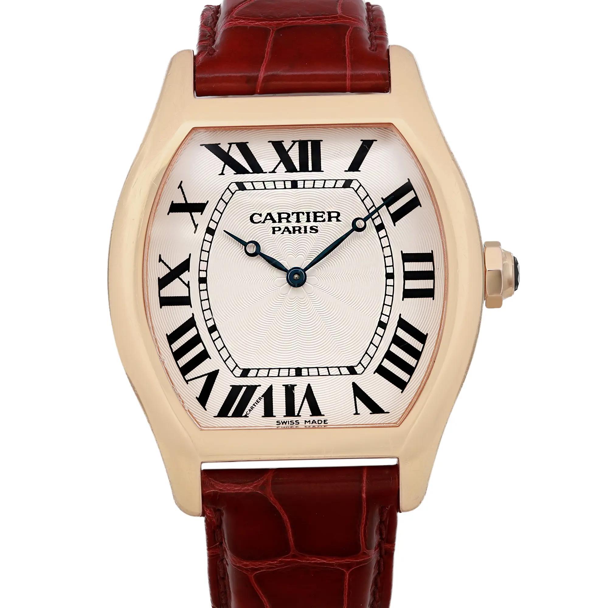 Pre-owned in excellent condition. Unworn band. Comes with an original box but no papers.

General Information:
Brand: Cartier
Type: Wristwatch
Department: Men
Model Number: W1546051
Model: Cartier Tortue
Style: Luxury
Country/Region of Manufacture: