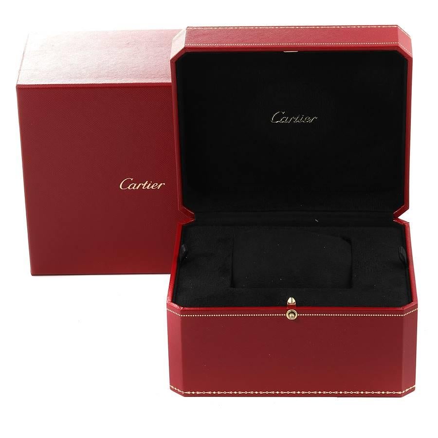 Cartier Tortue XL Silver Flinque Dial 18K Rose Gold Mens Watch W1556234 en vente 1