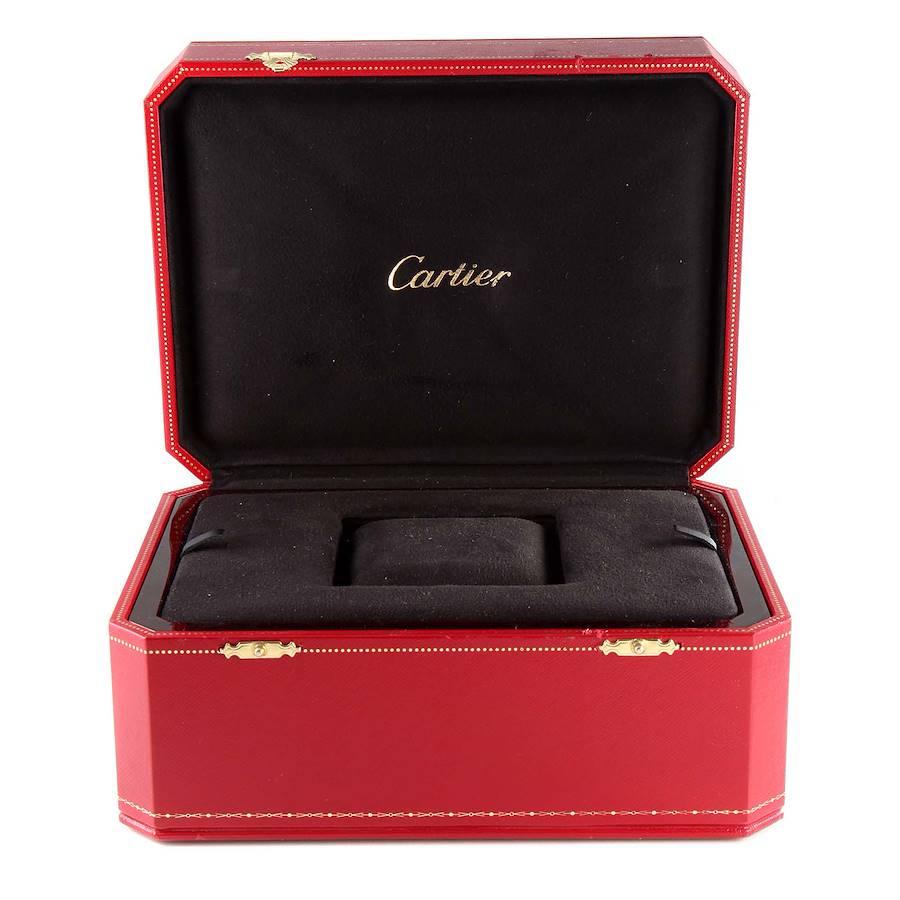 Cartier Montre Tortue XL avec cadran en argent et or blanc 18 carats pour hommes W1556233 en vente 4