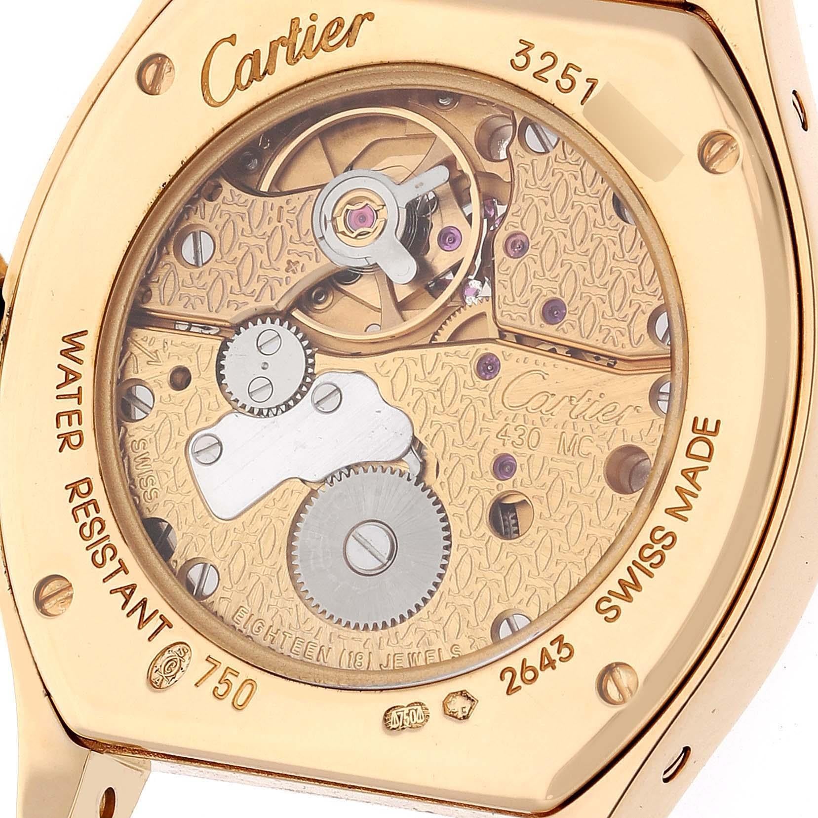 Women's Cartier Tortue Yellow Gold Diamond Ladies Watch WA5071W8