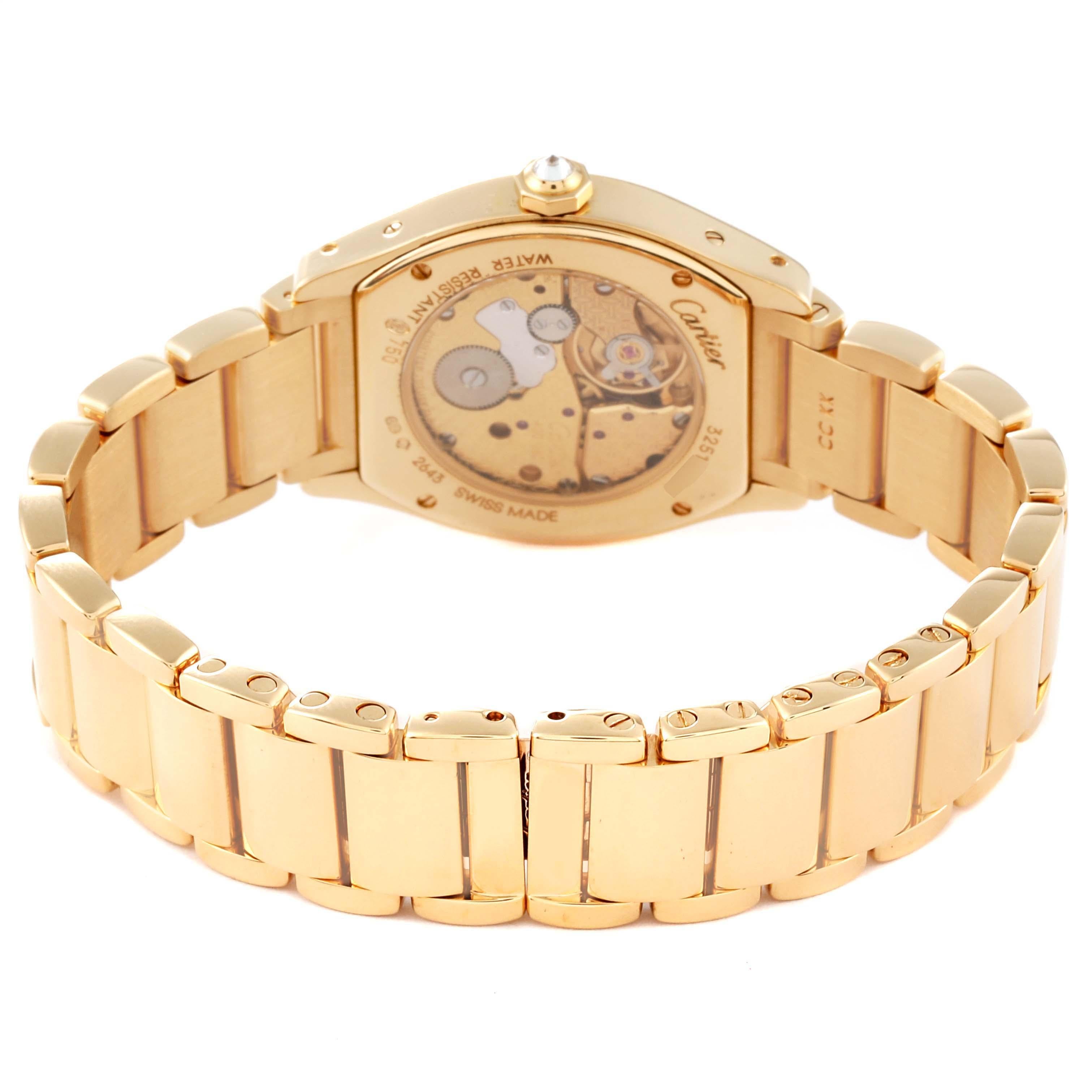 Cartier Tortue Yellow Gold Diamond Ladies Watch WA5071W8 3