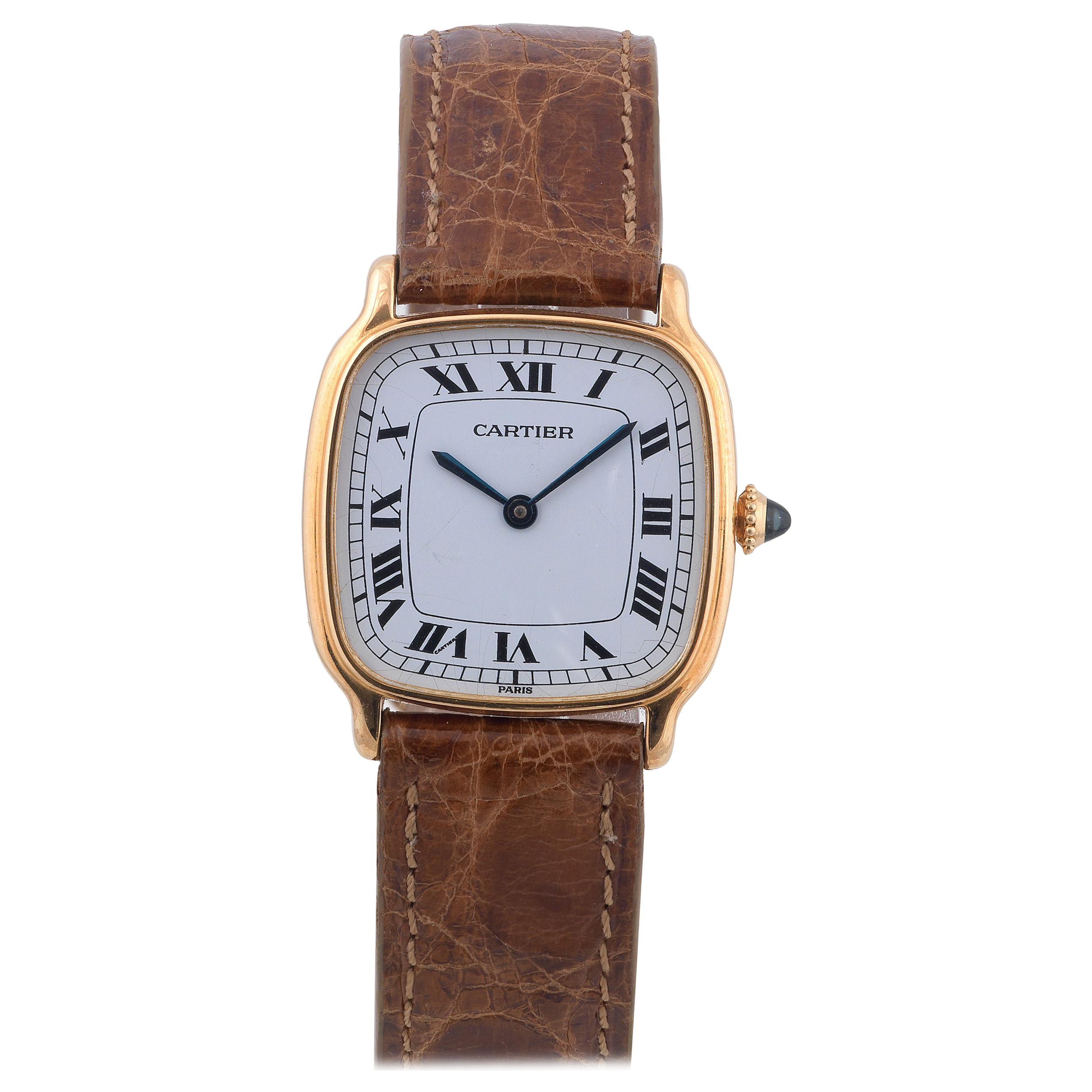 Cartier Tortue Yellow Gold Wristwatch