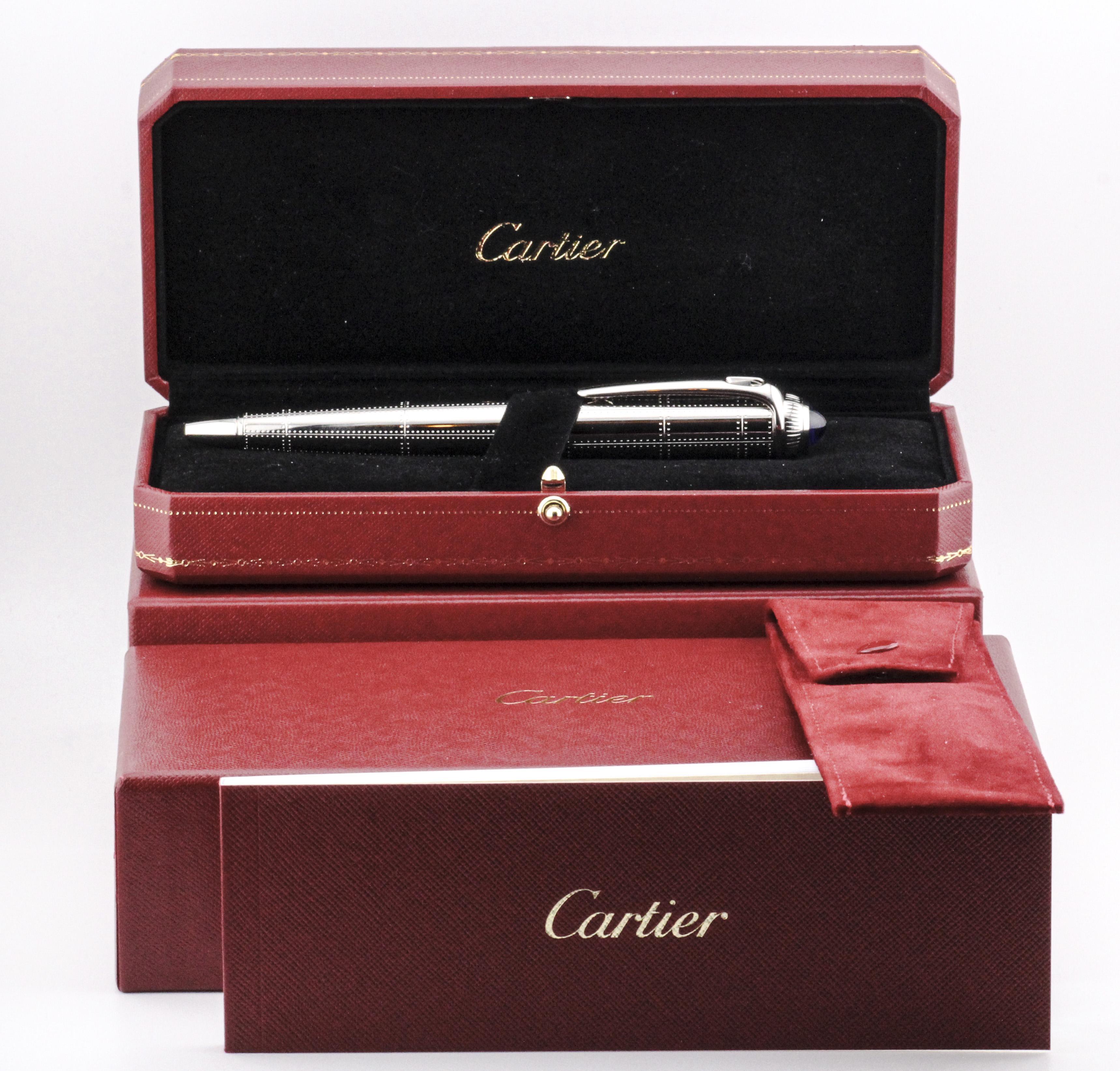 Cartier Transatlantique R de Cartier Ballpoint Pen For Sale 4