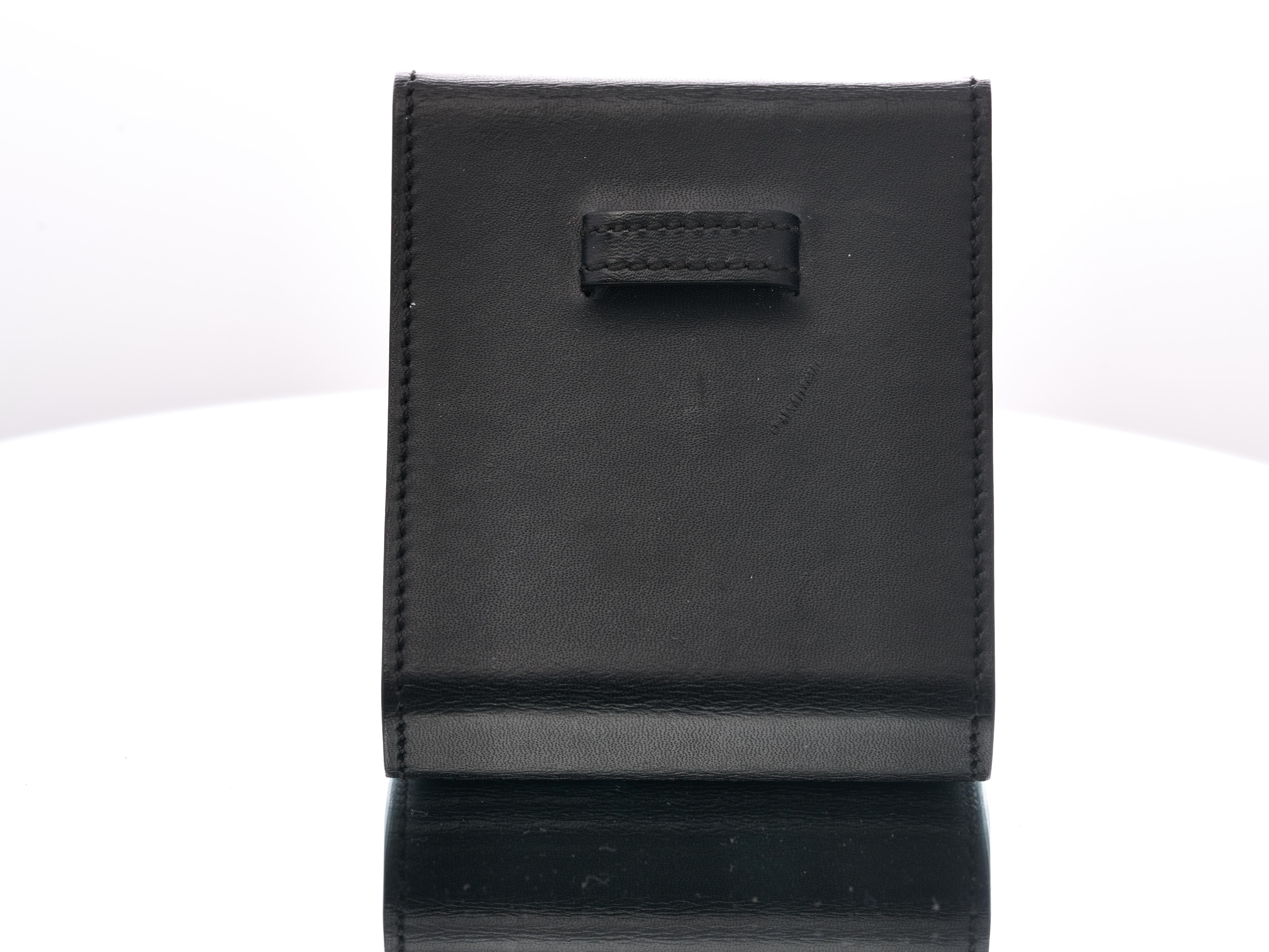 Cartier Travel Clock Alarm Santos Leather Stainless Steel 2750 Boxed For Sale 1