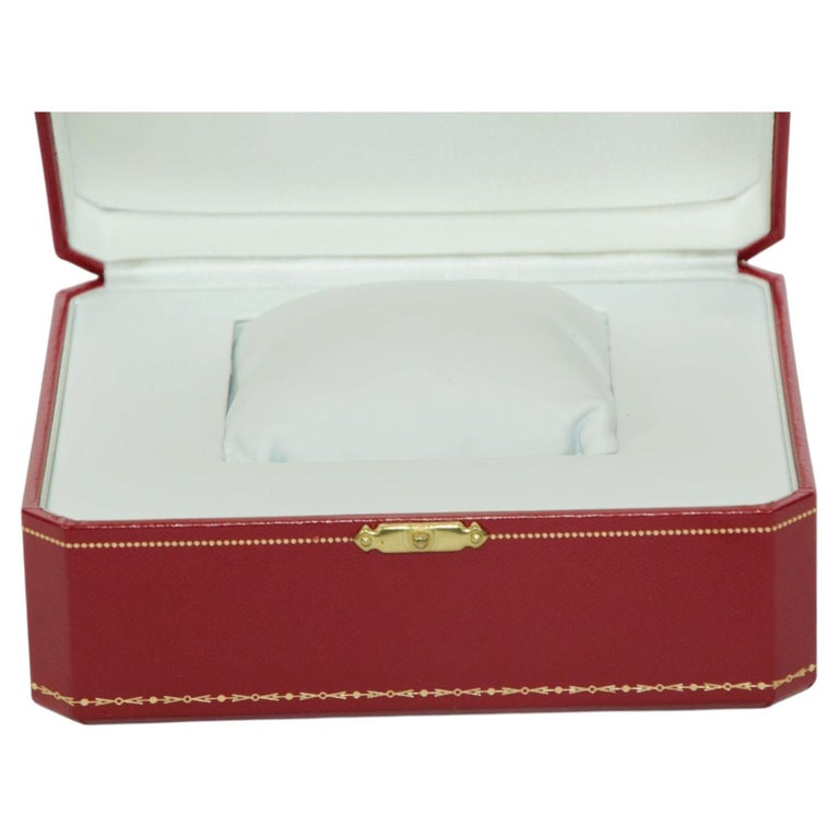 Cartier Jewelry Storage Watch Box in Red Leather Gilt Embossed For