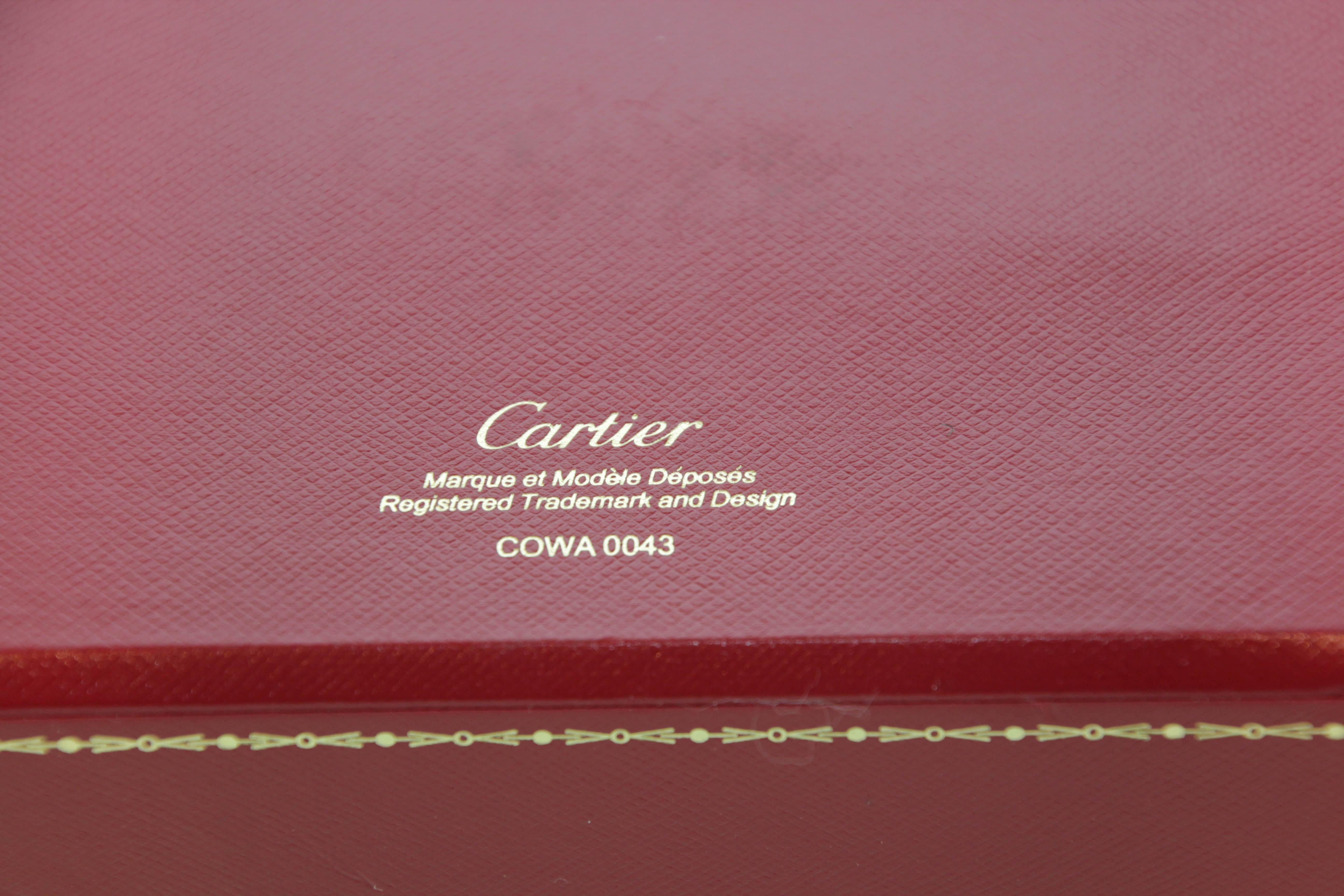 Cartier Travel Storage Watch Box in Red Leather Gilt Embossed For Sale 6