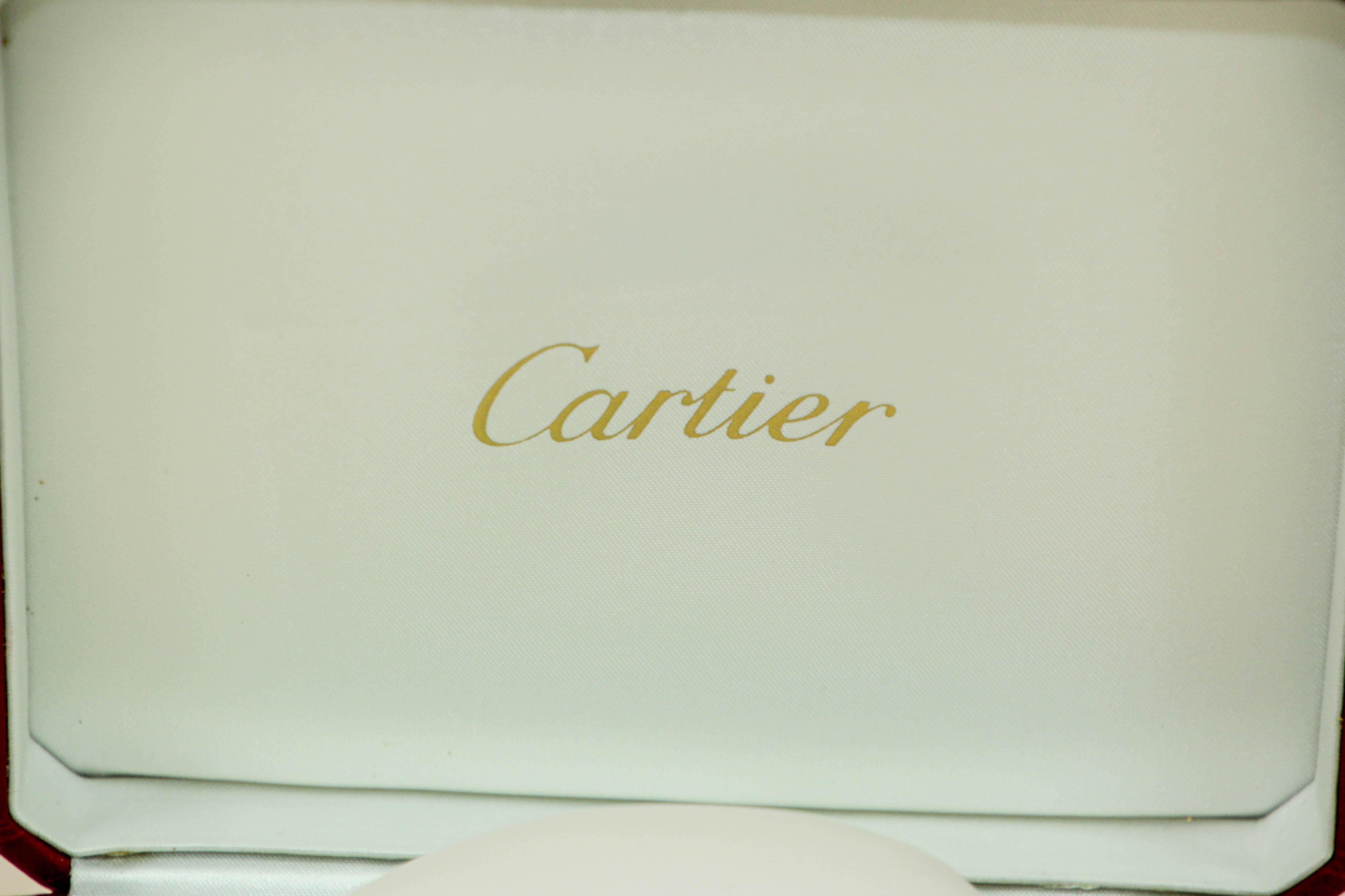 Cartier Travel Storage Watch Box in Red Leather Gilt Embossed For Sale 7