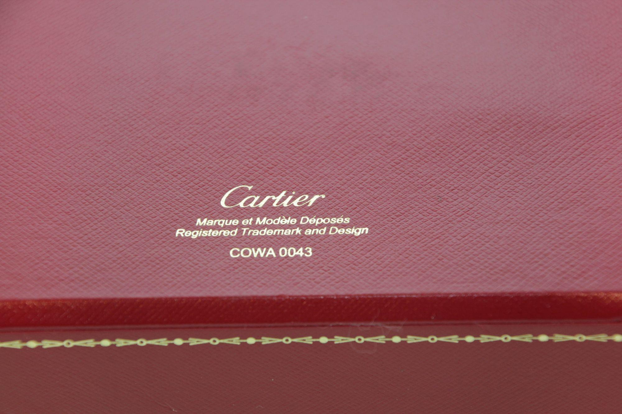 Cartier Schmuck Aufbewahrung Uhrenbox in rotem Leder vergoldet geprägte im Angebot 8