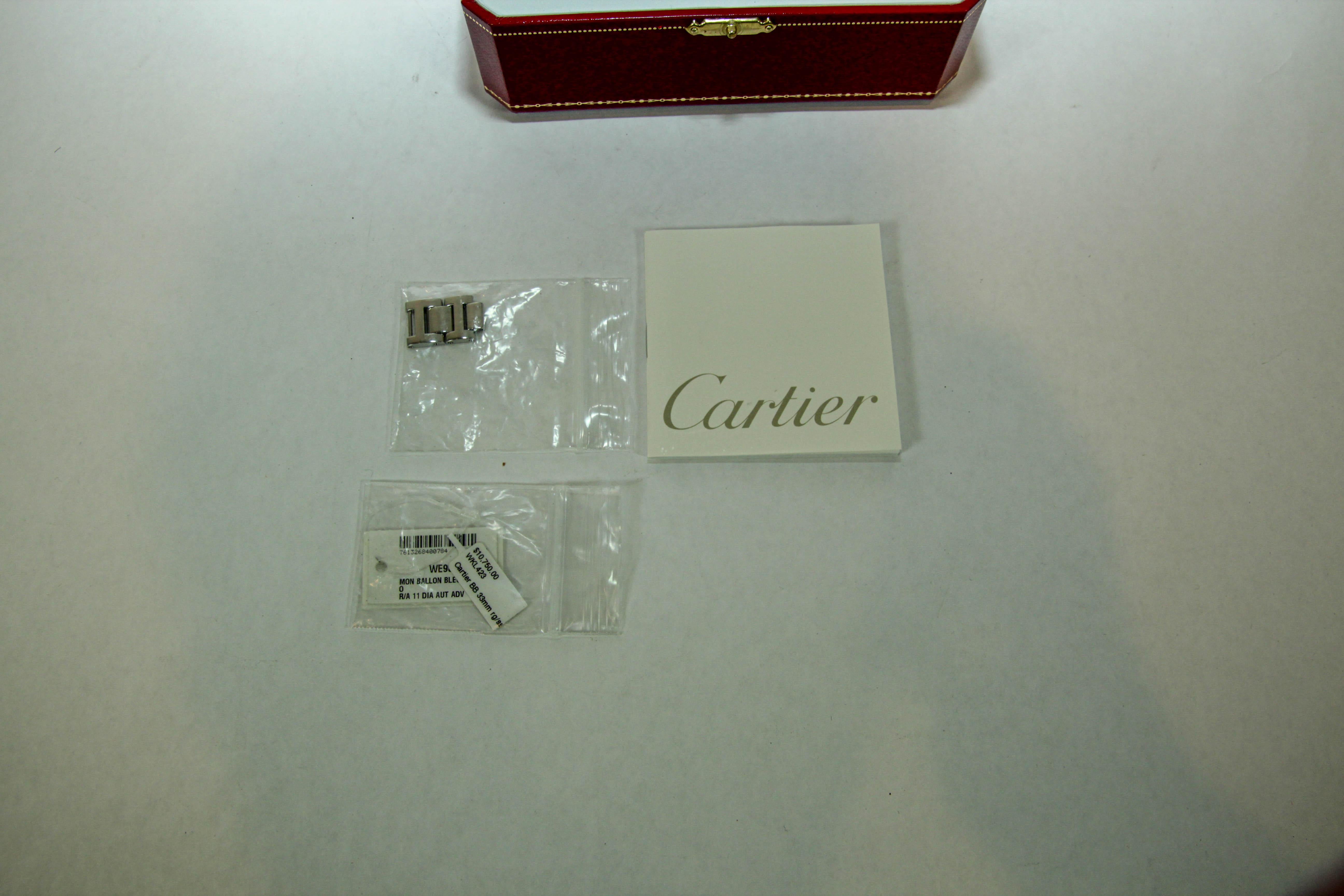 Cartier Travel Storage Watch Box in Red Leather Gilt Embossed For Sale 11
