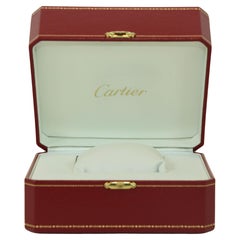 Cartier Jewelry Storage Watch Box in Red Leather Gilt Embossed