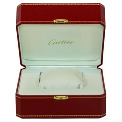 Cartier Travel Storage Watch Box in Red Leather Gilt Embossed