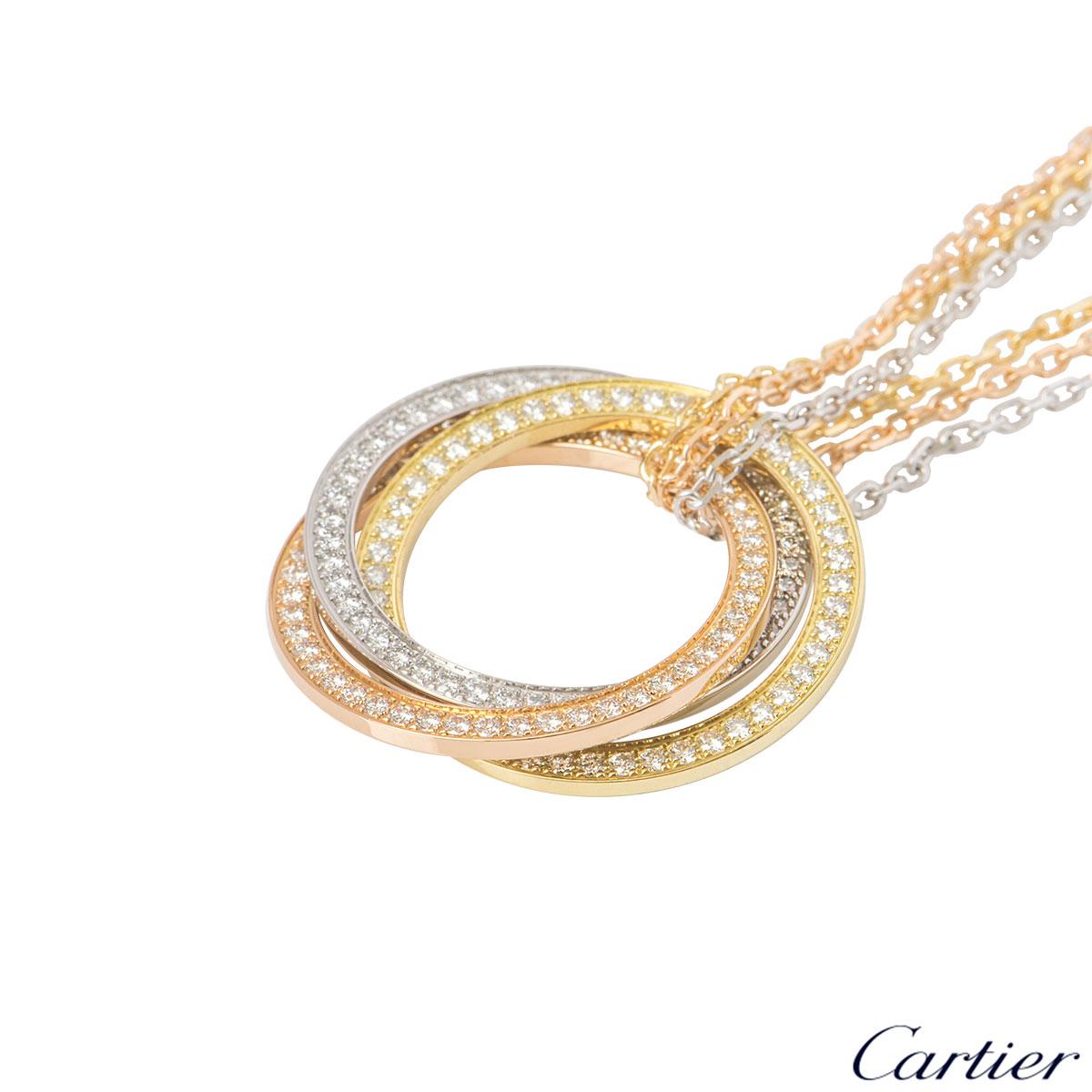 cartier trinity necklace diamond