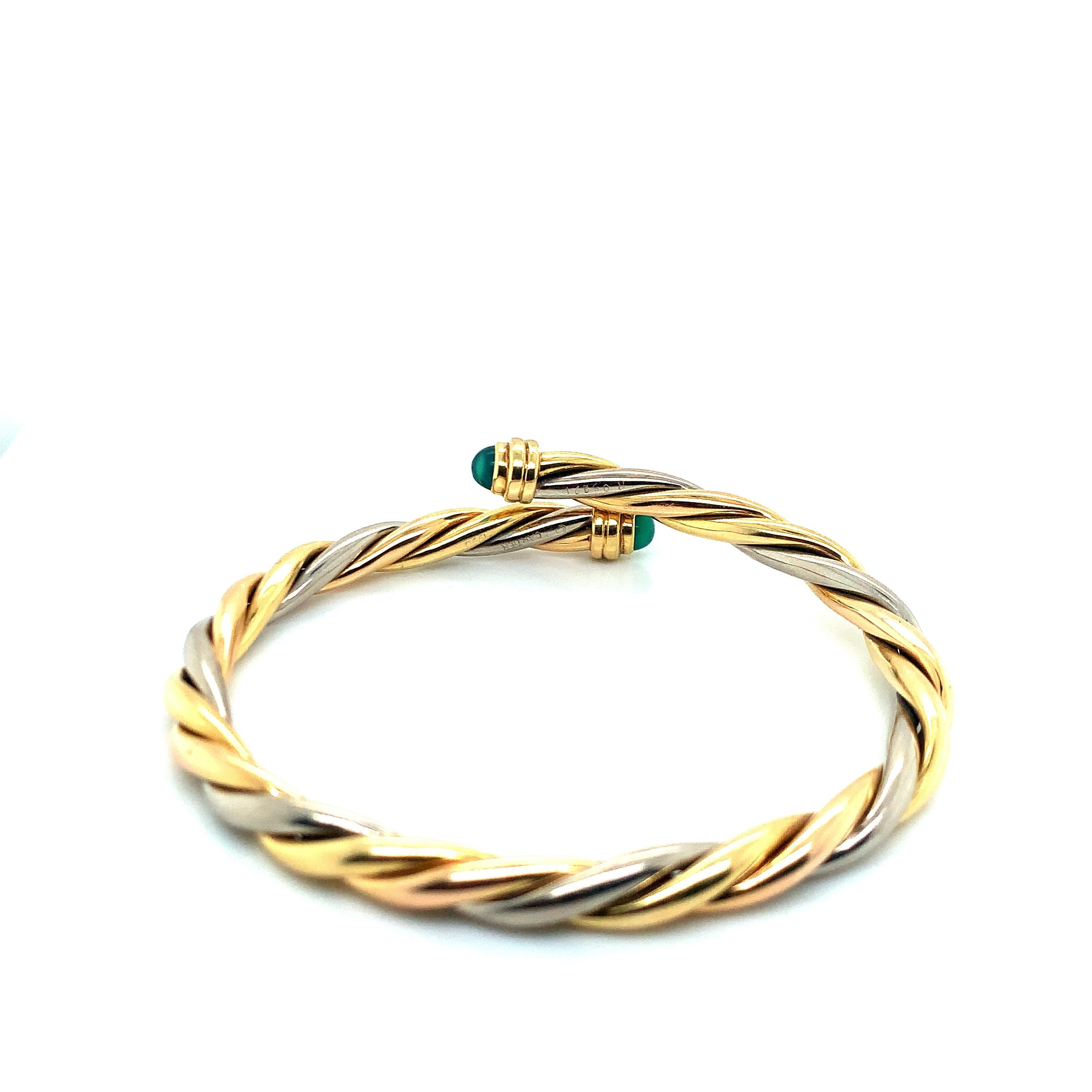 cartier tri color bangle