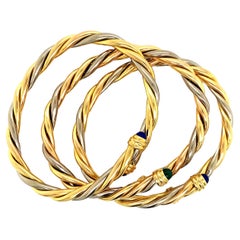 Cartier Tri-Color Gold Bangles