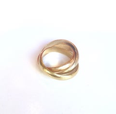 Cartier Tri Color Gold Trinity Medium Größe Ring 18 Karat Gold 11,6g