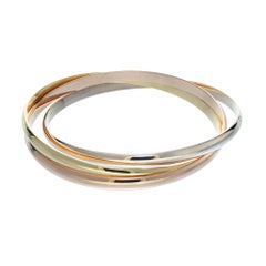 Cartier Tri-Color Gold Trinity Rolling Bangle Bracelet