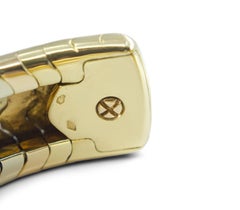 Cartier Tri-Color Gold Wave Cuff Bracelet 18k Yellow White Rose Gold