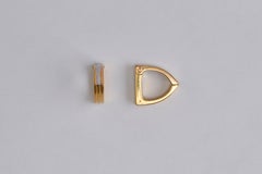 Cartier Tri-Color Triangle 18k Gold Earrings