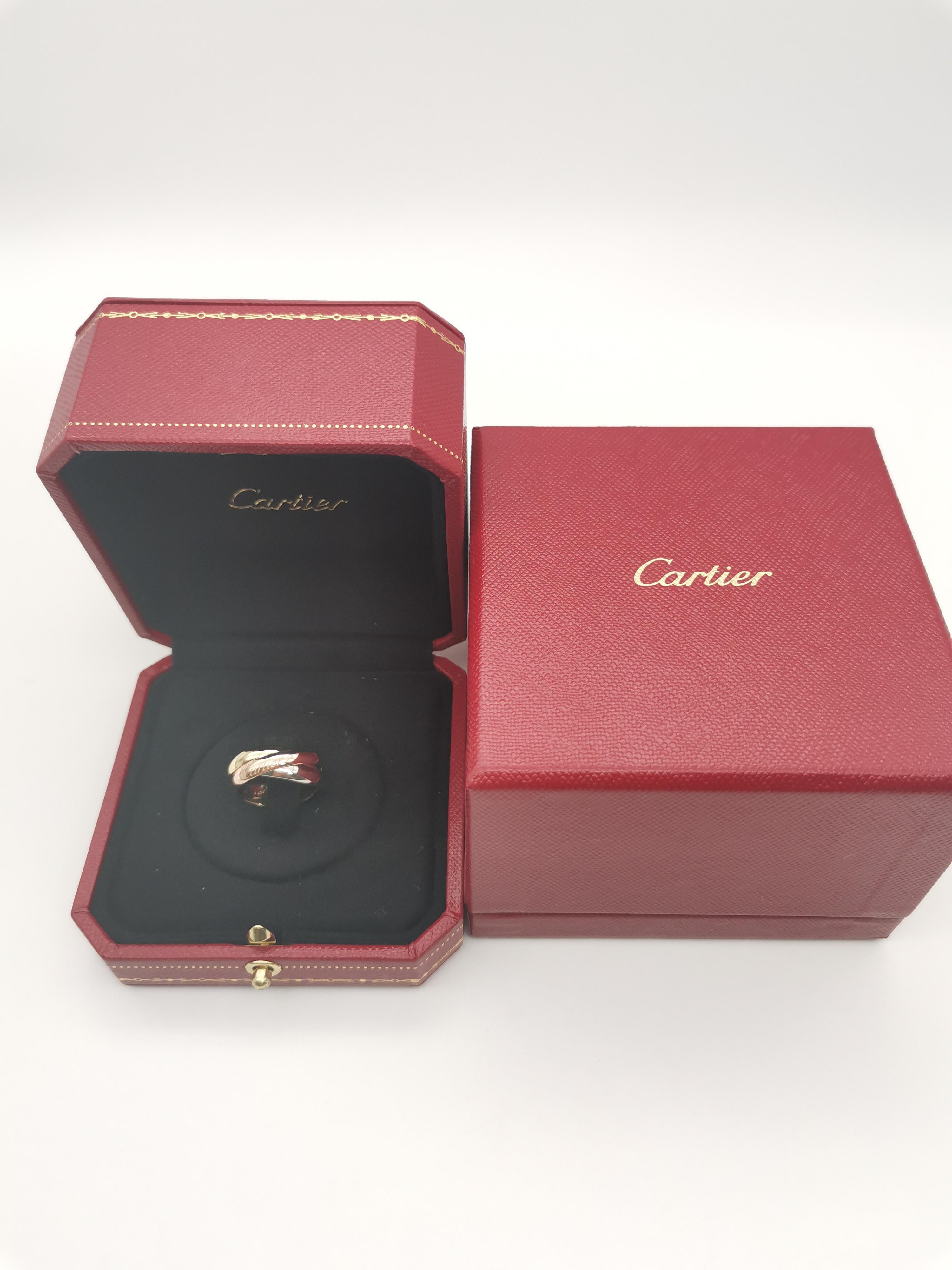 Women's Cartier Tri Color Trinity Band Ring