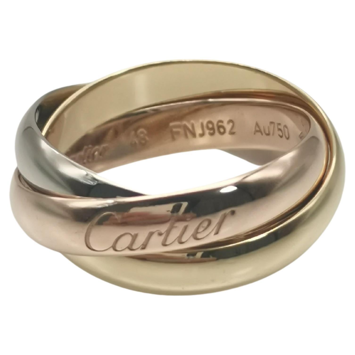 Cartier Tri Color Trinity Band Ring