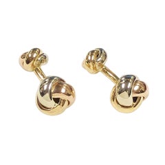 Cartier Tri Color Trinity Knot Cufflinks