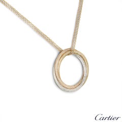 Cartier Dreifarbige Diamant Trinity De Cartier große Halskette N7059300