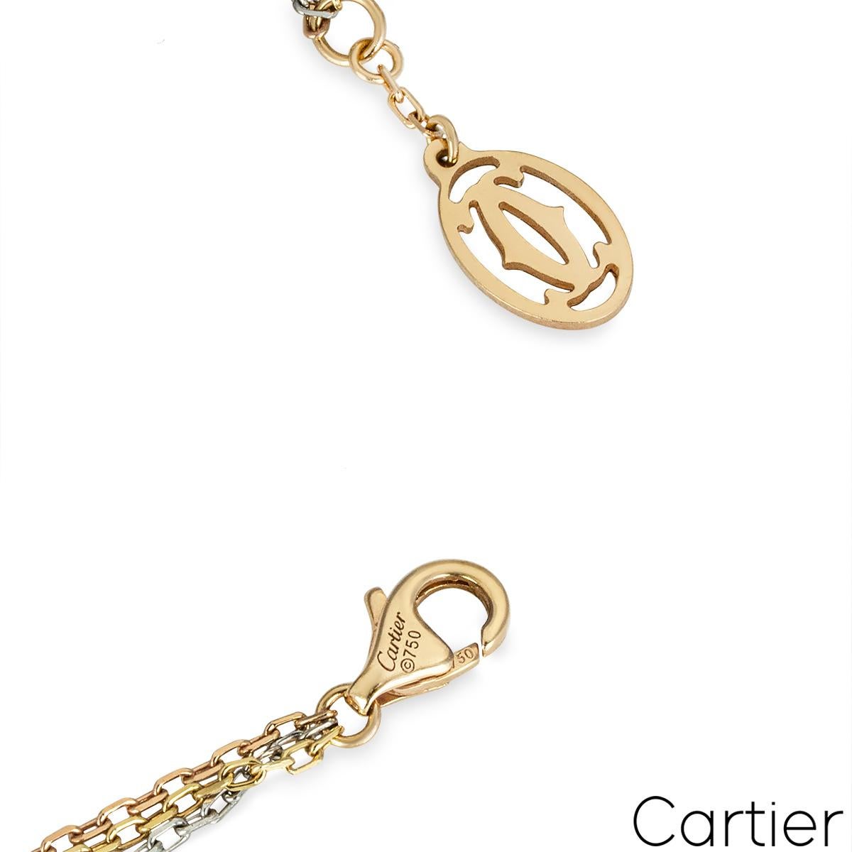 Cartier, collier Trinity de Cartier tricolore N3027000 Excellent état - En vente à London, GB