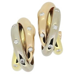 Cartier Tri-Colour Diamond Trinity Earrings