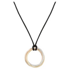 Cartier Tri-Colour Gold Diamond Trinity Necklace