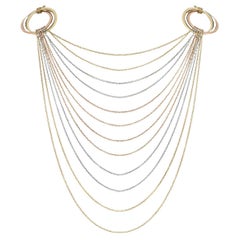 Cartier Dreifarbige Gold Multistrand Trinity de Cartier-Halskette