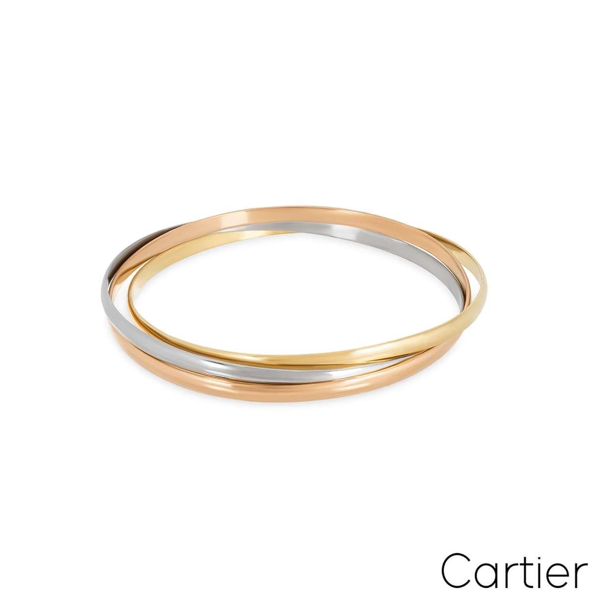 Cartier Tri-Colour Gold SM Trinity De Cartier Bracelet In Excellent Condition For Sale In London, GB