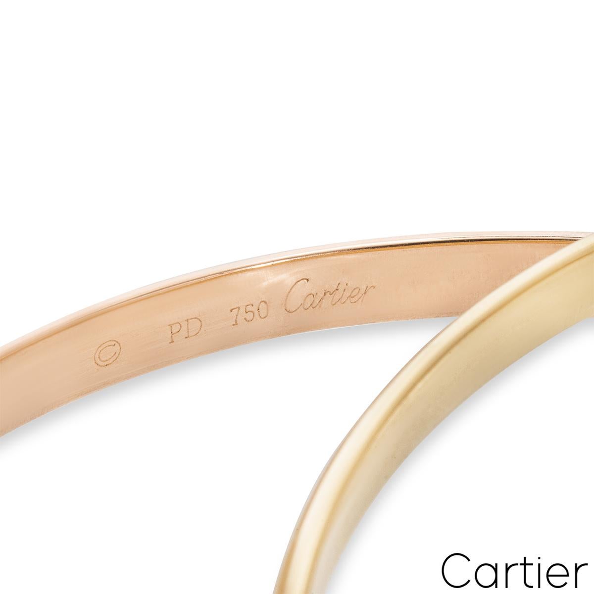 Cartier Dreifarbiges Trinity-Armband aus Gold B6013302 für Damen oder Herren im Angebot