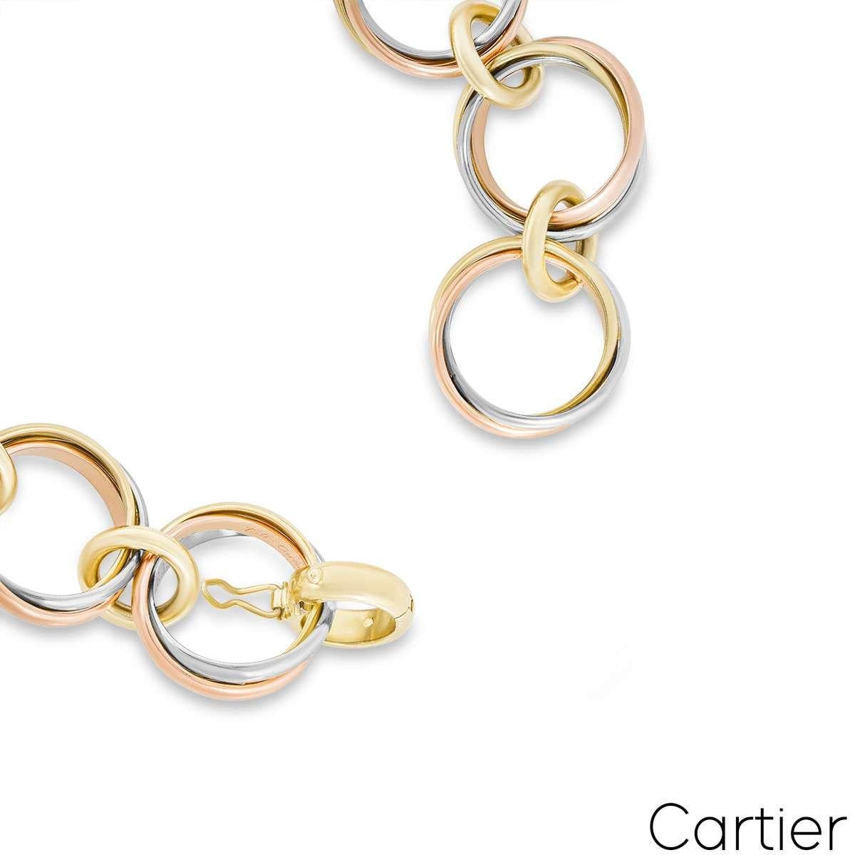 Cartier Bracelet à maillons Trinity en or tricolore Excellent état - En vente à London, GB