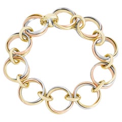 Cartier Bracelet à maillons Trinity en or tricolore