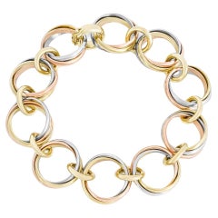 Vintage Cartier Tri-Colour Gold Trinity Link Bracelet