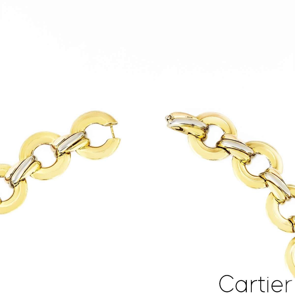 Collier ras du cou à maillons trinitaires en or tricolore de Cartier 1996 en vente 1