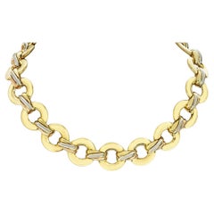 Cartier Tri-Colour Gold Trinity Link Choker Necklace 1996