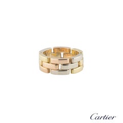 Cartier Tri-Colour Maillon Panthere Links and Chain Collection Band Ring