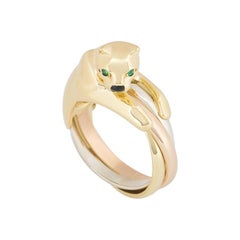 Cartier Tri-Colour Onyx and Emerald Panthere Ring