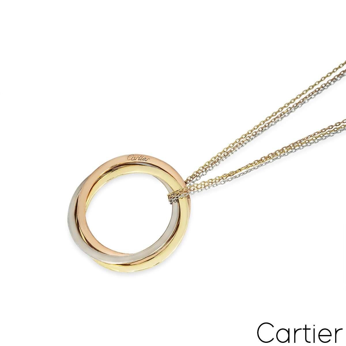 Cartier Tri-Colour Trinity De Cartier Große Halskette im Zustand „Hervorragend“ im Angebot in London, GB