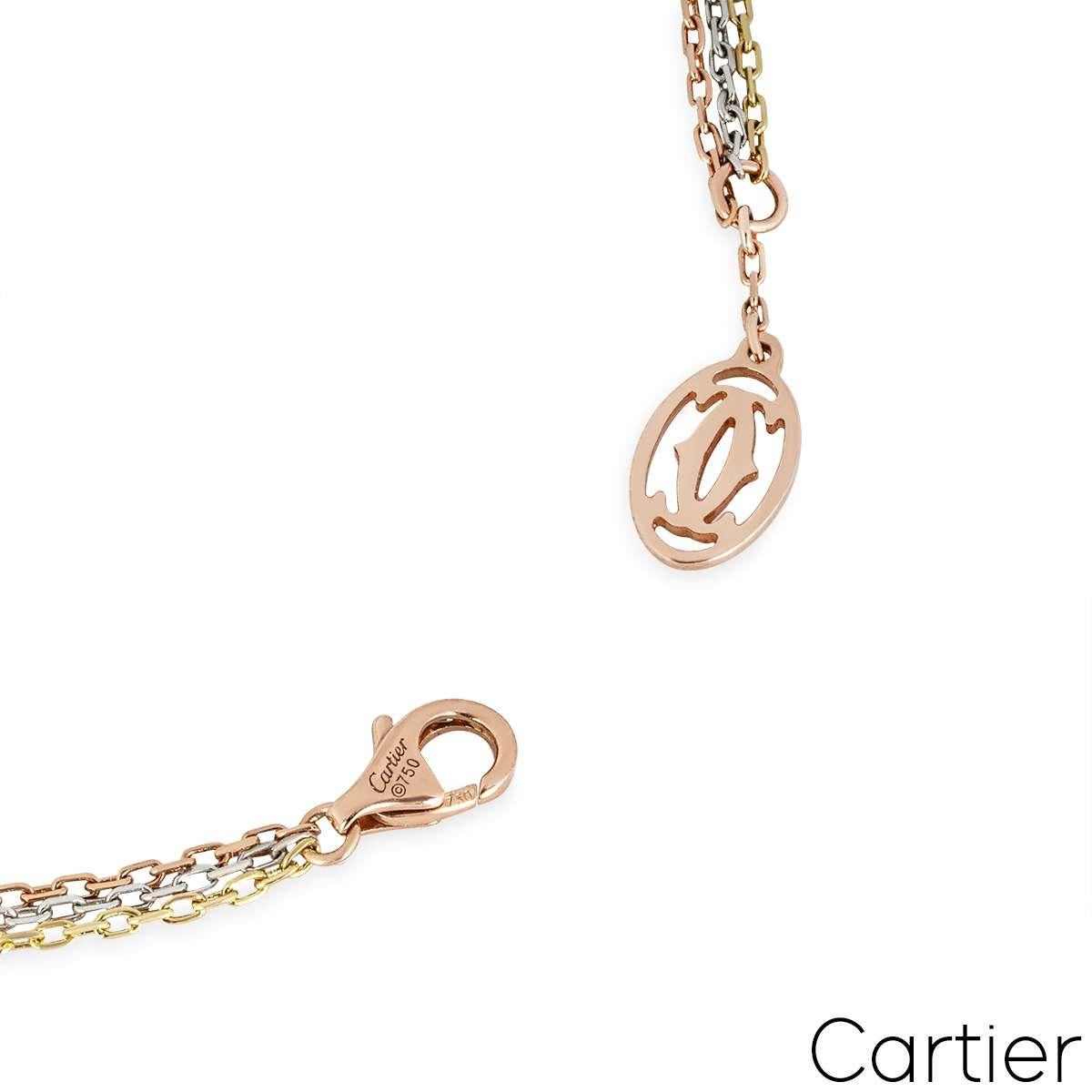 Cartier Tri-Colour Trinity De Cartier Große Halskette Damen im Angebot