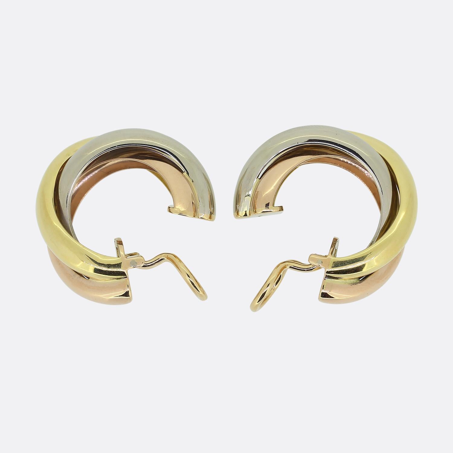 Cartier Dreifarbige Trinity-Ohrringe für Damen oder Herren