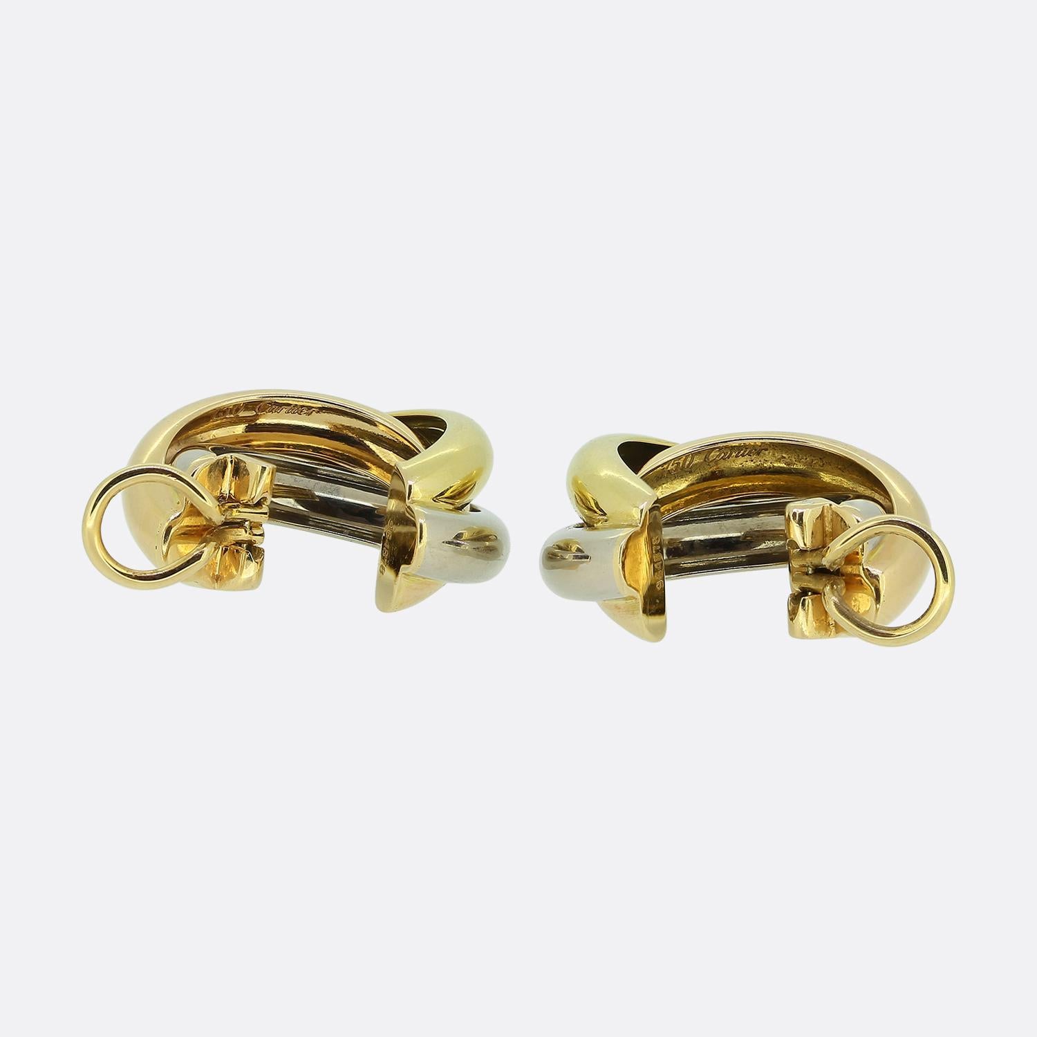 Cartier, boucles d'oreilles Trinity tricolores Unisexe en vente