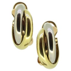 Cartier, boucles d'oreilles Trinity tricolores