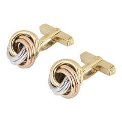 Cartier Tri-Colour Trinity Gold Cufflinks