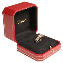 Cartier Tri Gold Wedding Band. 1.90ct Round Diamond Eternity Band D-F VVS1-VS1