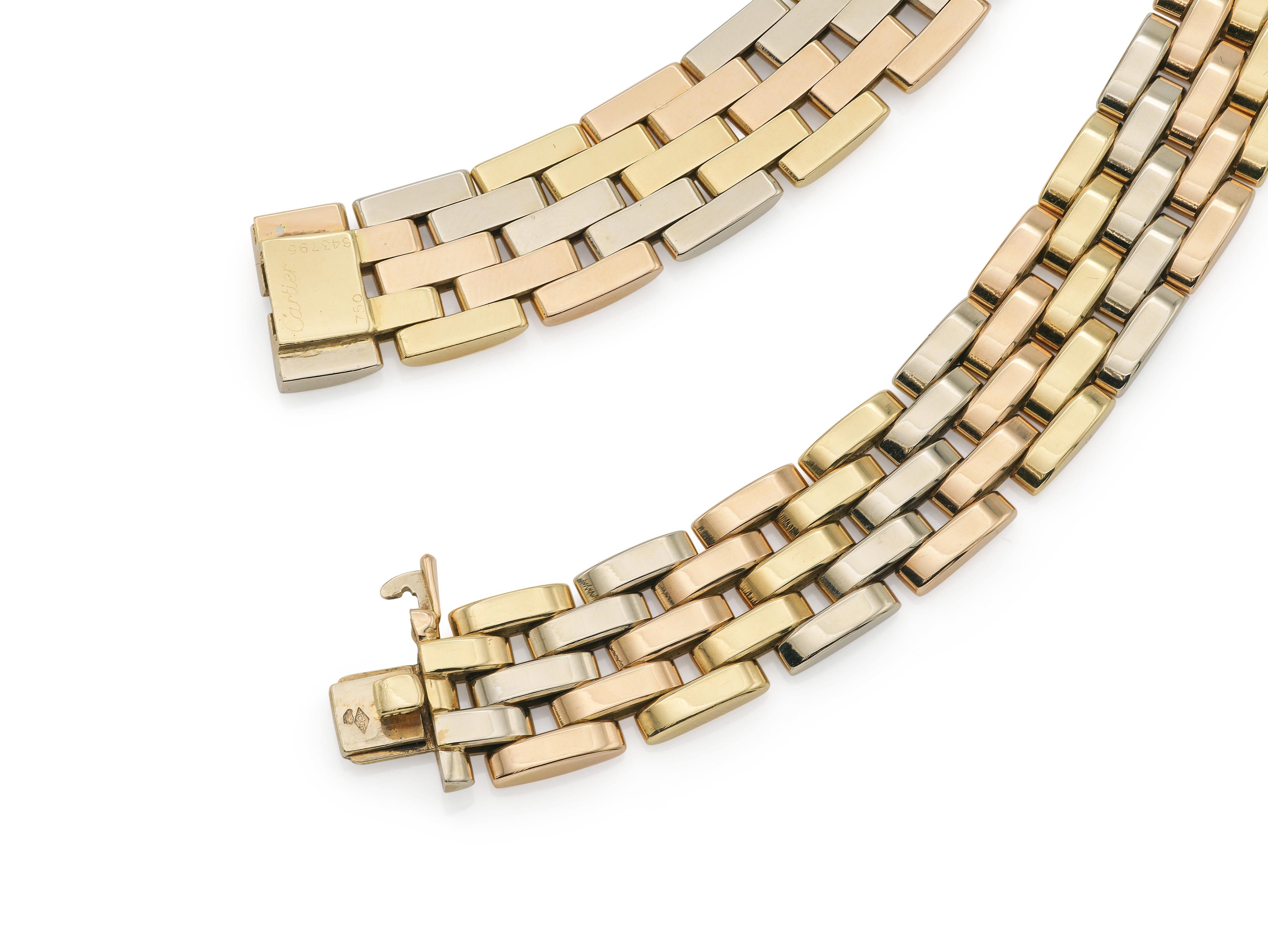 Donna Collana Cartier Panthere Maillon Tri-Tone in vendita