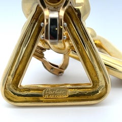 Cartier Dreieckige Knoten-Ohrringe aus 18 Karat Gelbgold